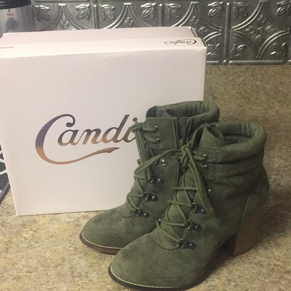 Shoes | Army Green Ankle Boots | Poshmark